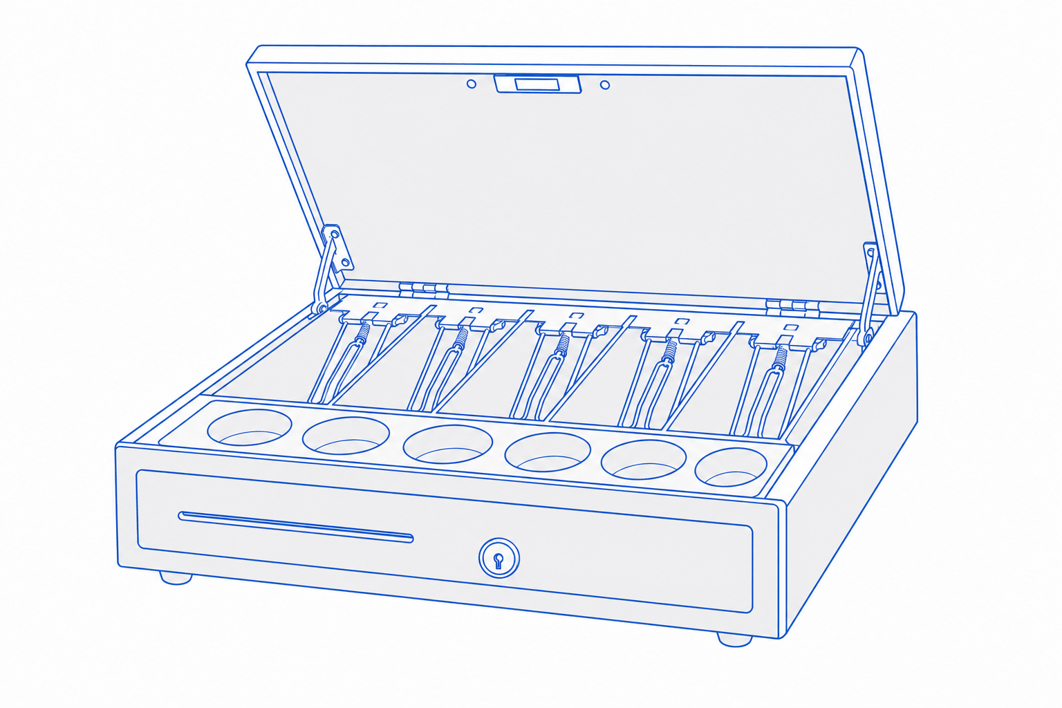 Cash Drawer product illustration for the CloudIP pos hardware bundles catalog.