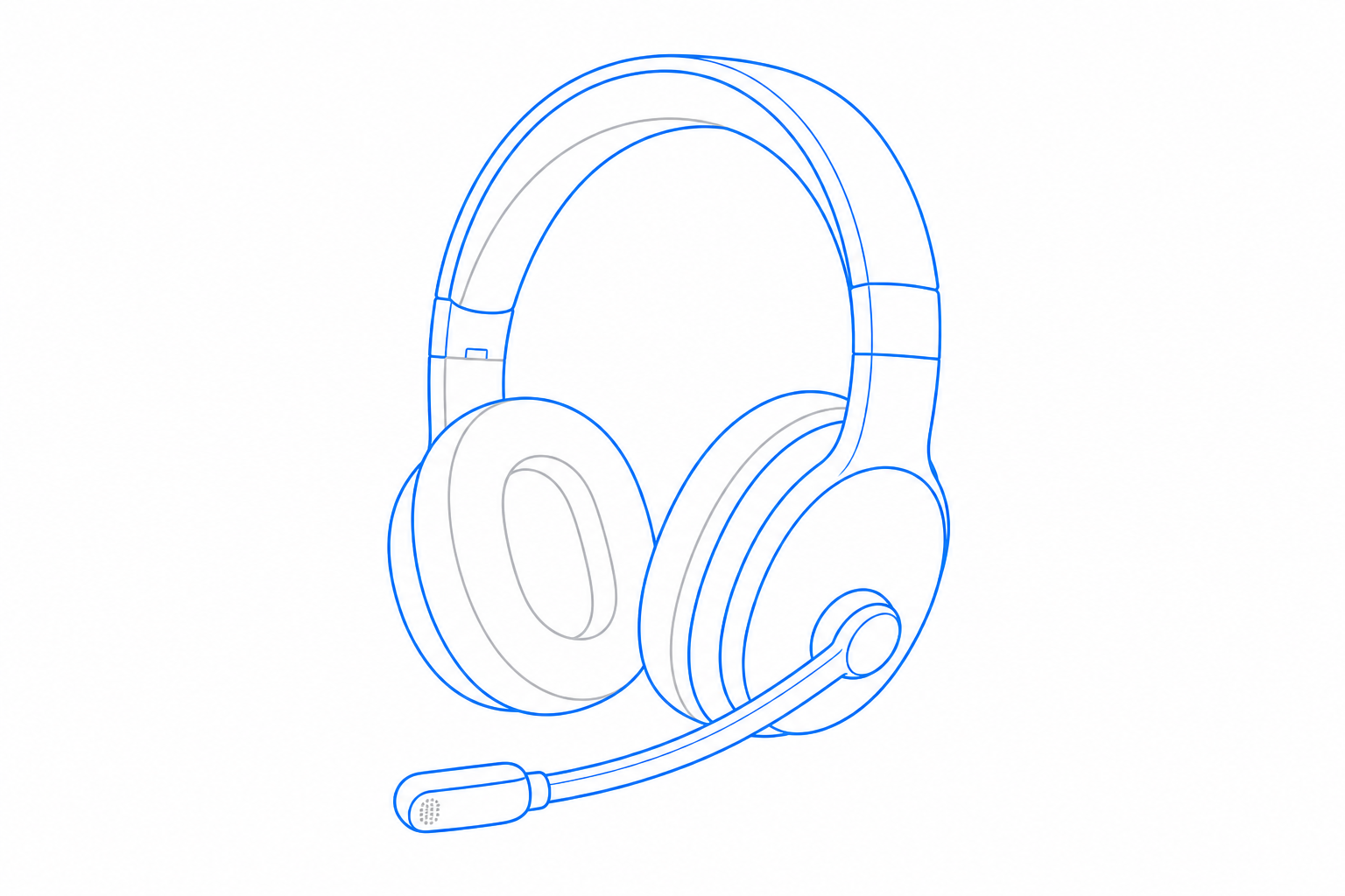 USB-C / Bluetooth Headset product illustration for the CloudIP communications & ucaas hardware catalog.