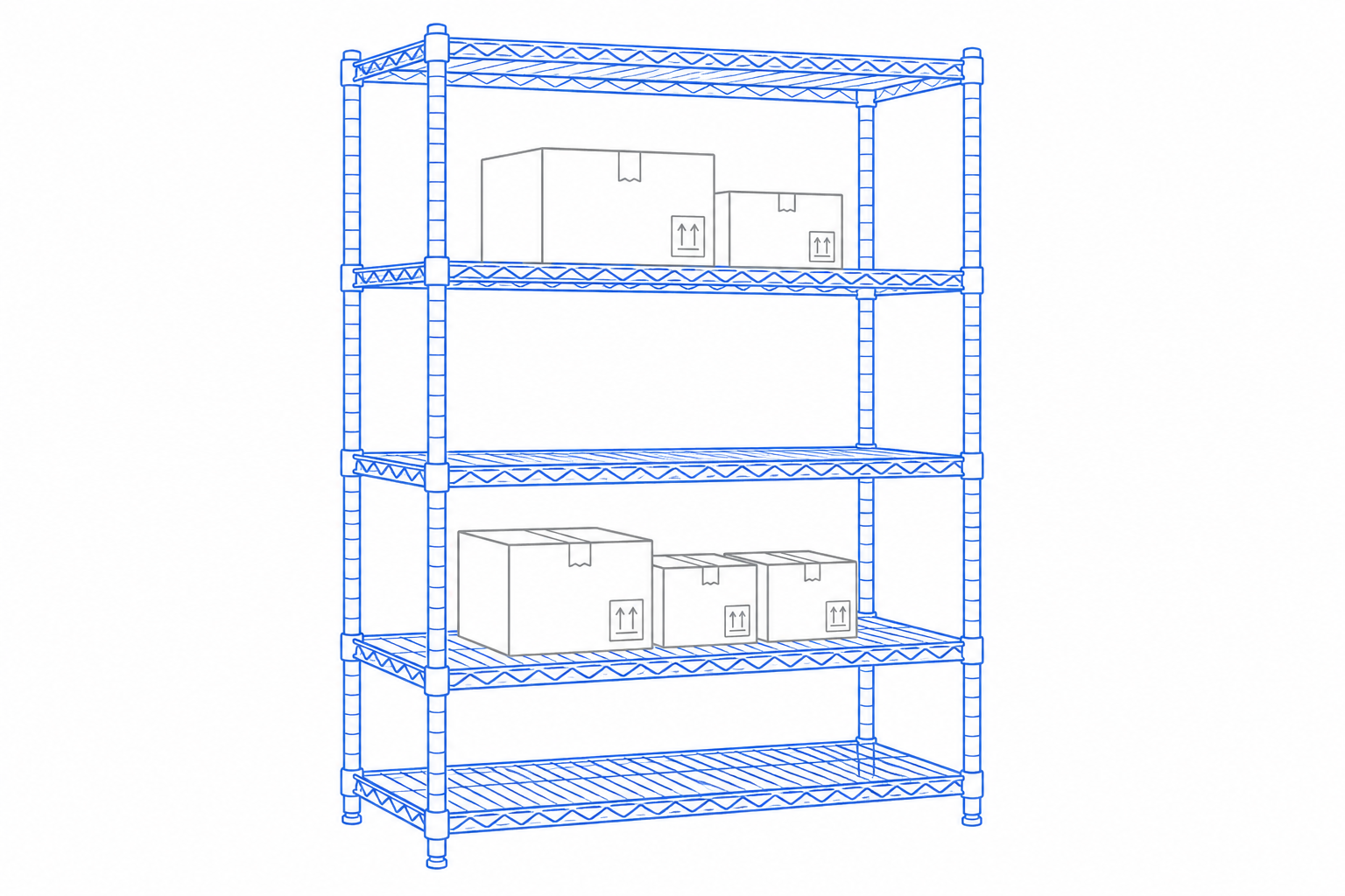 Shelving Starter Kit product illustration for the CloudIP warehouse hardware for smbs catalog.