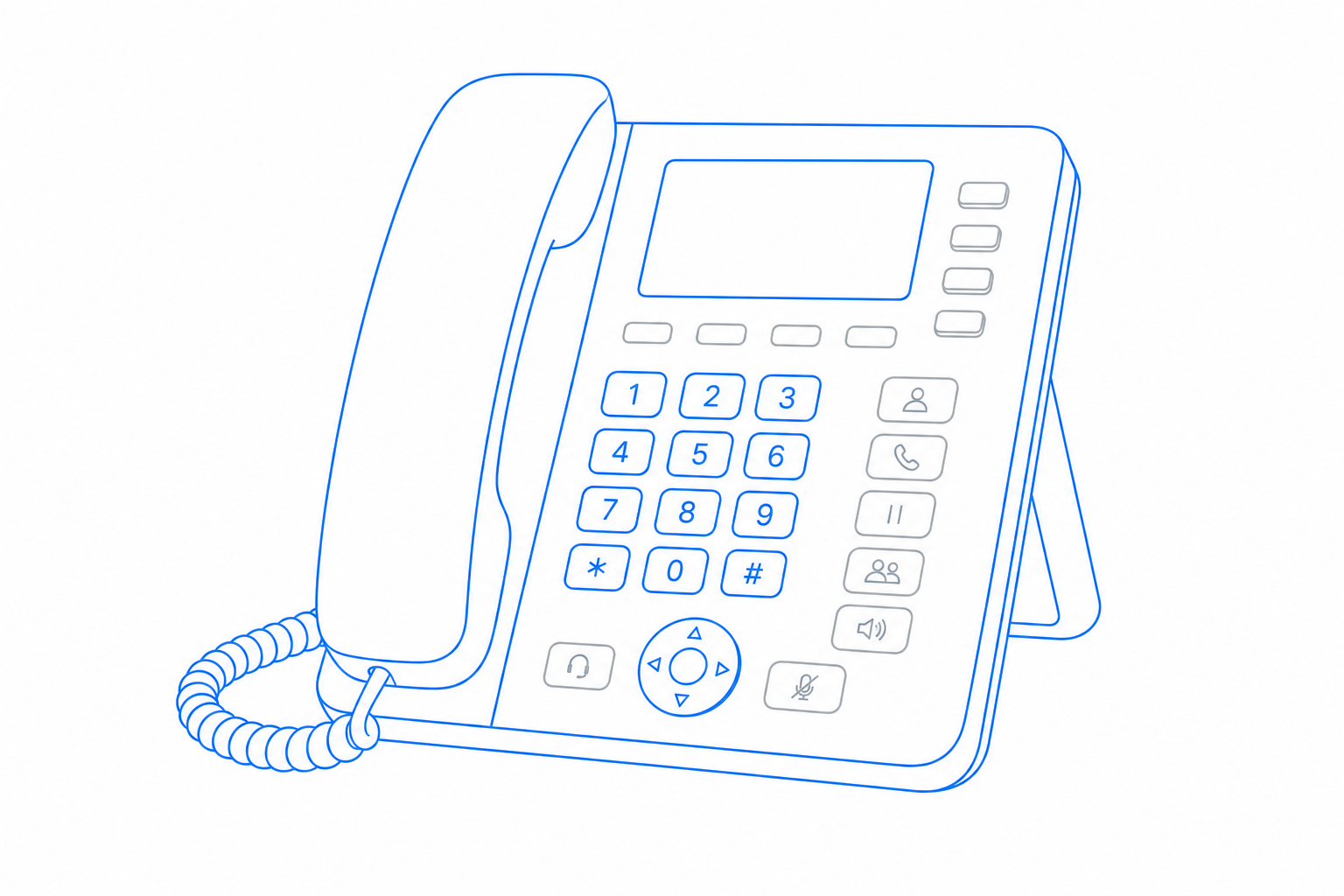 Entry VoIP Desk Phone product illustration for the CloudIP communications & ucaas hardware catalog.