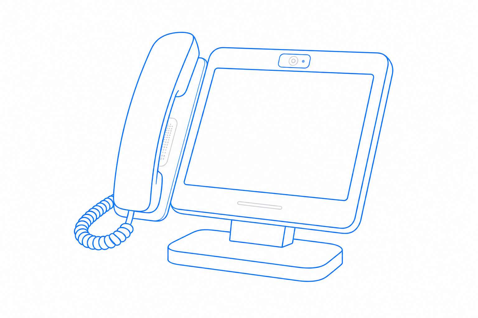 Video VoIP Desk Phone product illustration for the CloudIP communications & ucaas hardware catalog.